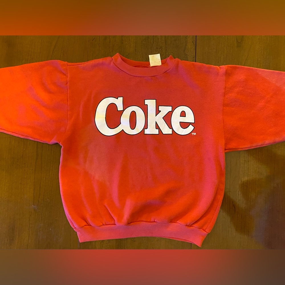 Vintage 1980s Red Coke sweatshirt- Size XS- RARE!! One-of-a-kind!!!
